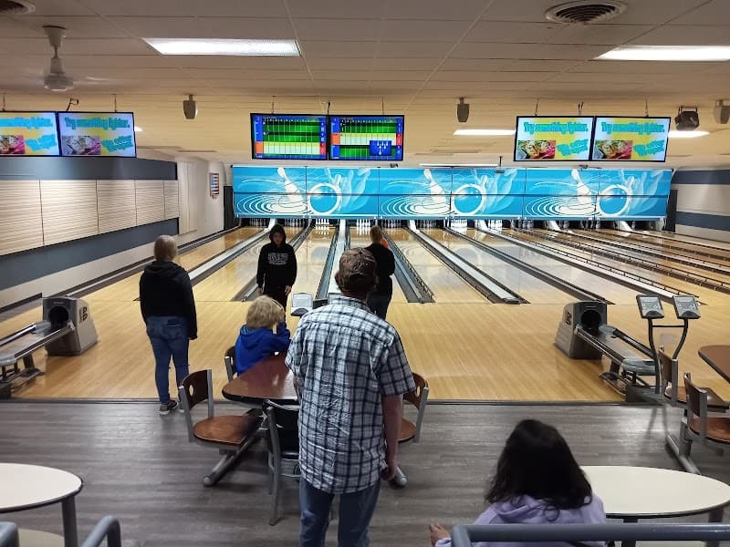 Interior view of City Limits Mason bowling alley