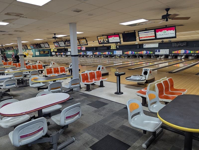 Interior view of Clearview Lanes bowling alley