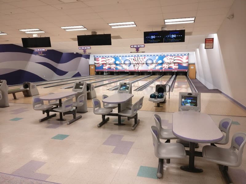 Interior view of Cliff Lanes bowling alley