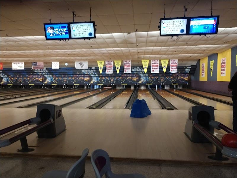 Interior view of Comet Bowl bowling alley