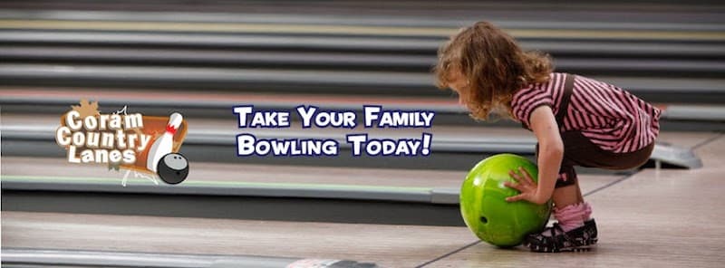 Interior view of Coram Country Lanes bowling alley