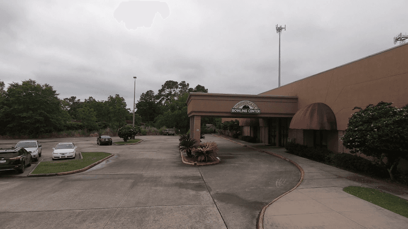 Interior view of Crossroads Bowling Center bowling alley