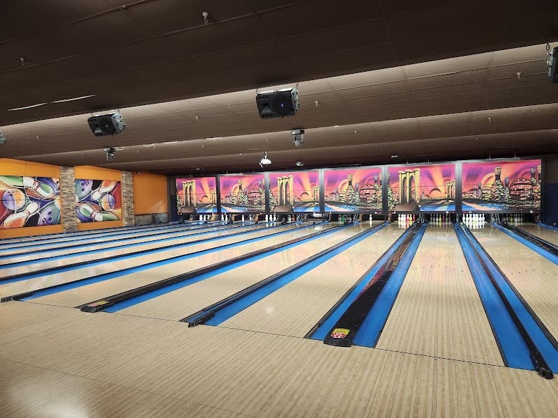 Interior view of Davis Lanes bowling alley