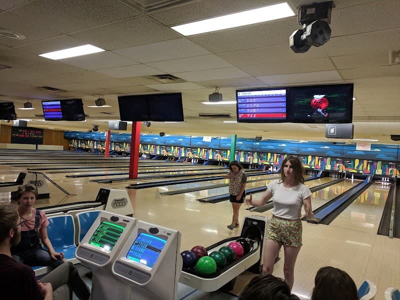 Interior view of Donelson Plaza Strike and Spare bowling alley