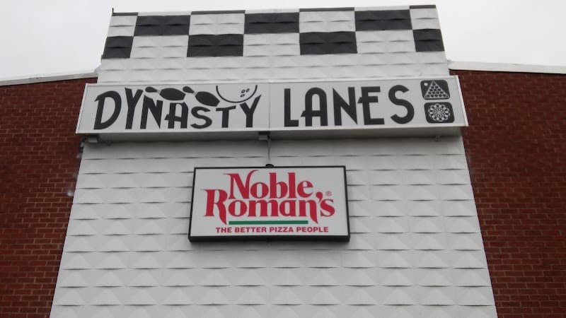 Interior view of Dynasty Lanes - Noble Roman's Pizza bowling alley