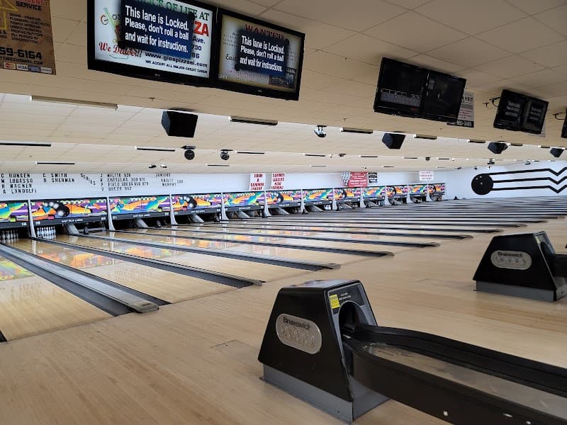 Interior view of East Islip Lanes Inc bowling alley
