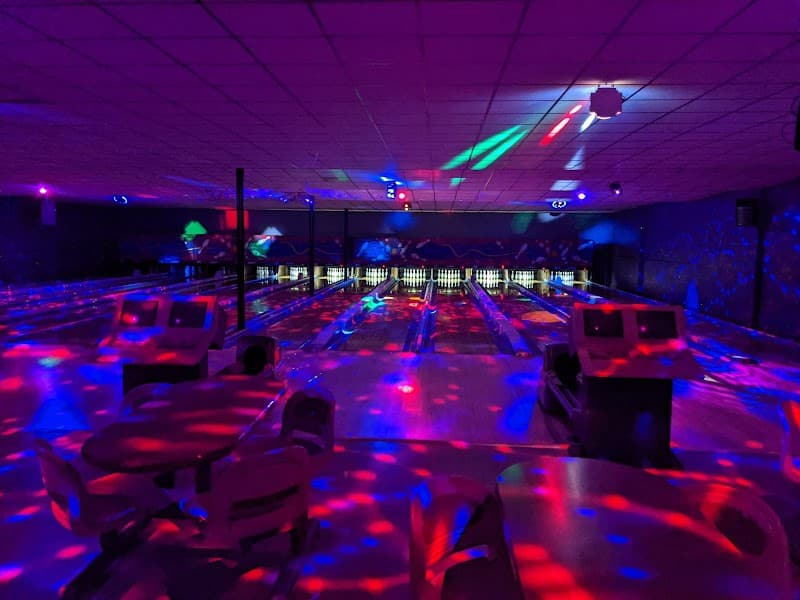 Interior view of Eden Bowling Center bowling alley