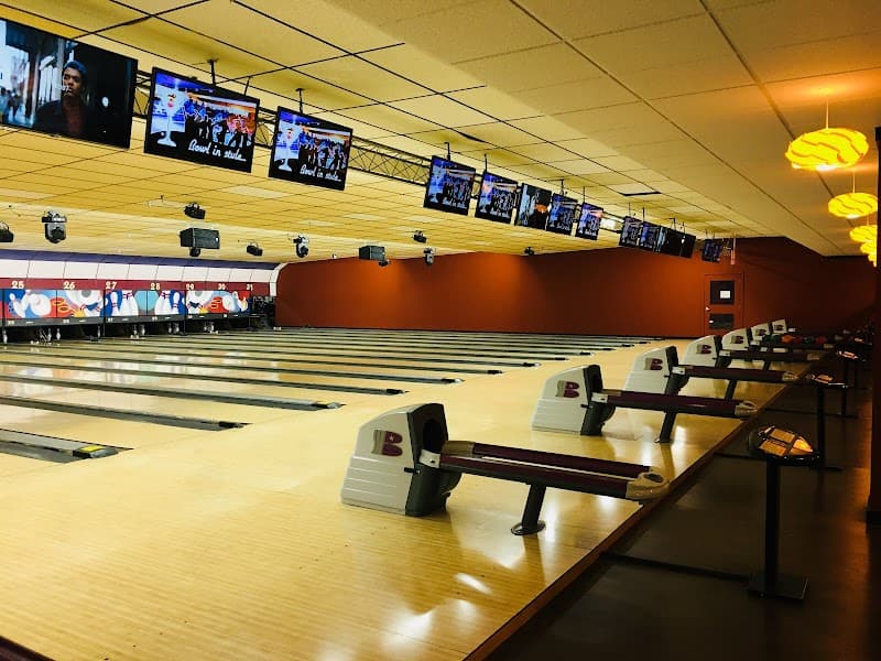 Interior view of Escape Entertainment Center bowling alley