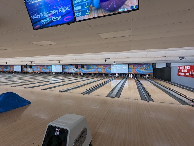Interior view of Expo 300 bowling alley