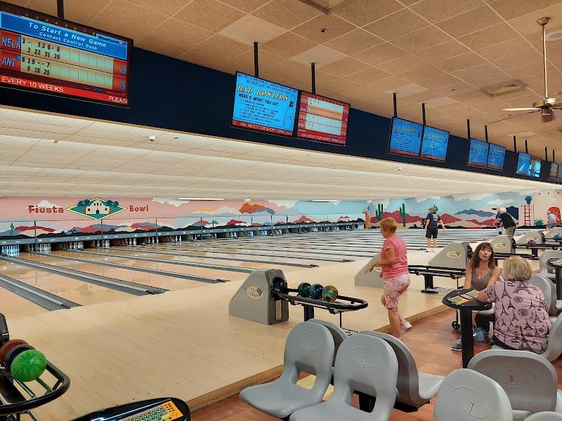 Interior view of Fiesta Bowl bowling alley