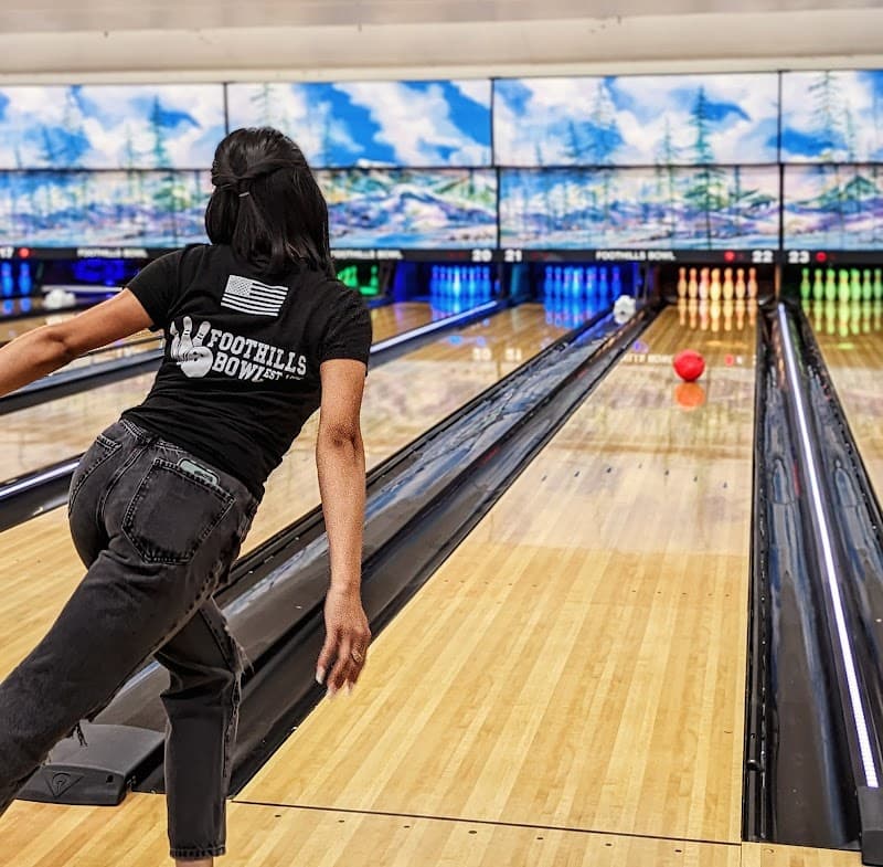 Interior view of Foothills Bowl bowling alley