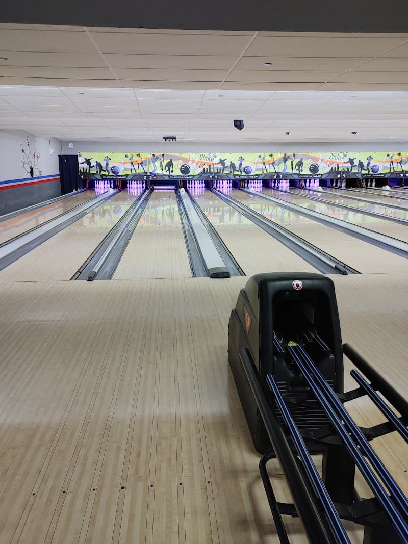 Interior view of Fort Sam Houston Bowling Center bowling alley