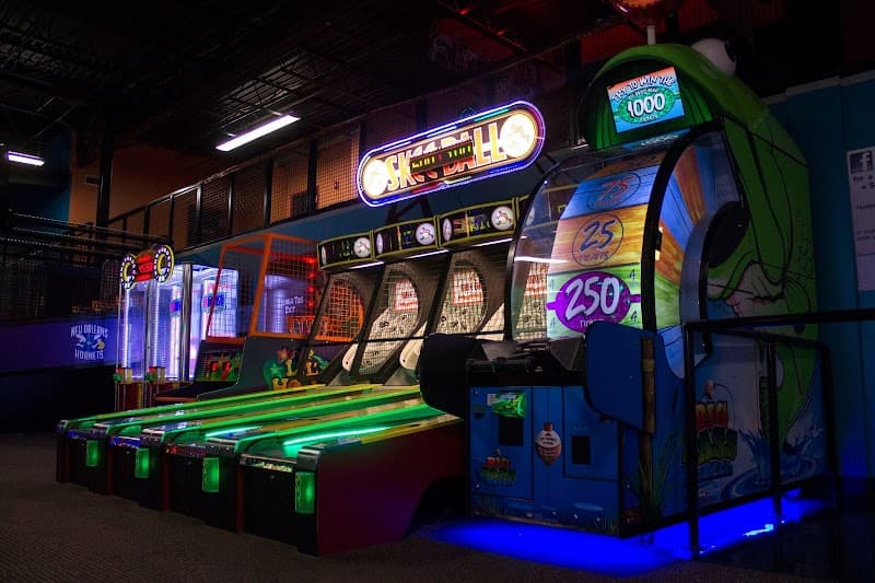 Interior view of Game On Social Hub bowling alley