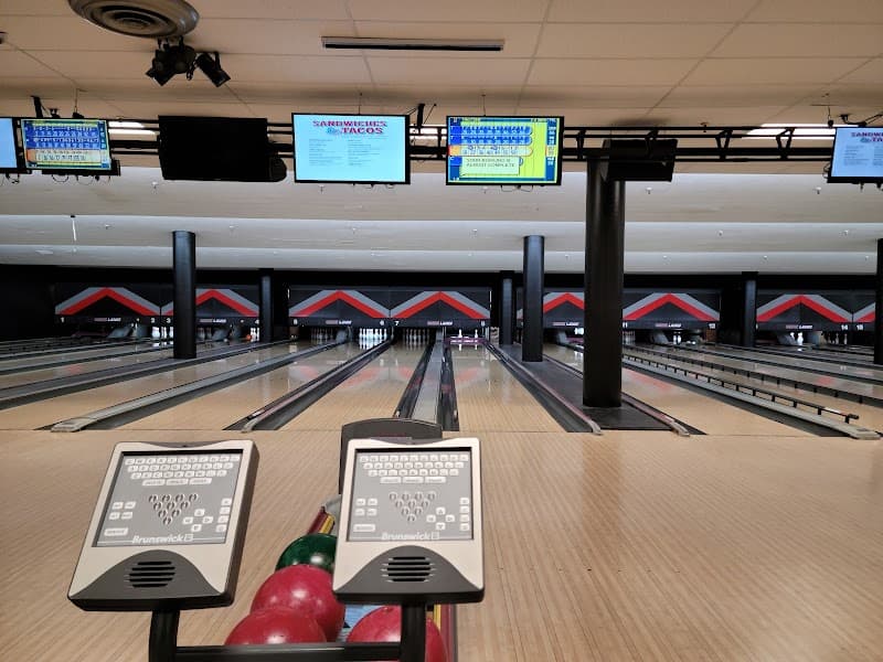 Interior view of Gameday Lanes bowling alley