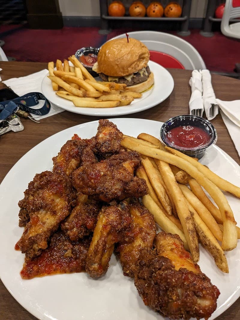 Interior view of Gimmicks For Food & Fun bowling alley
