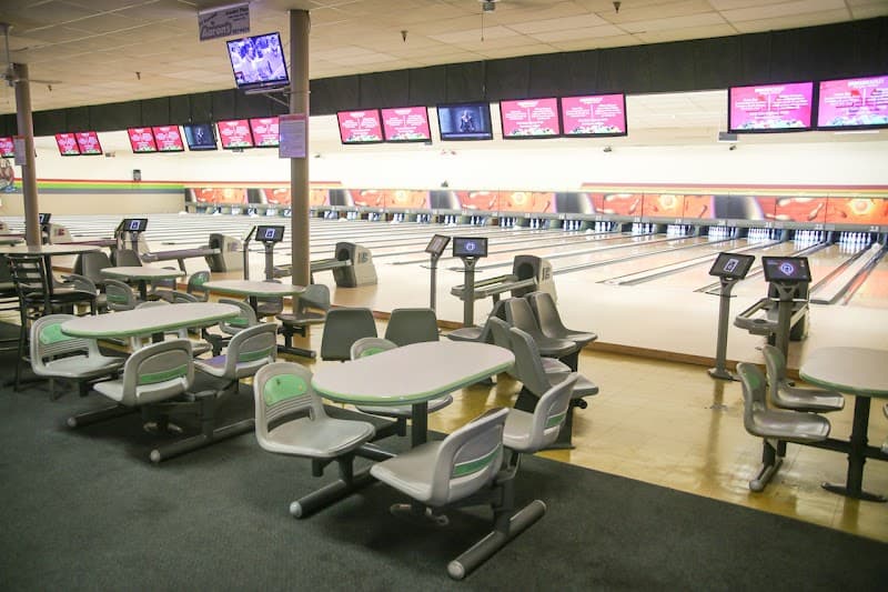 Interior view of Gold Country Lanes bowling alley