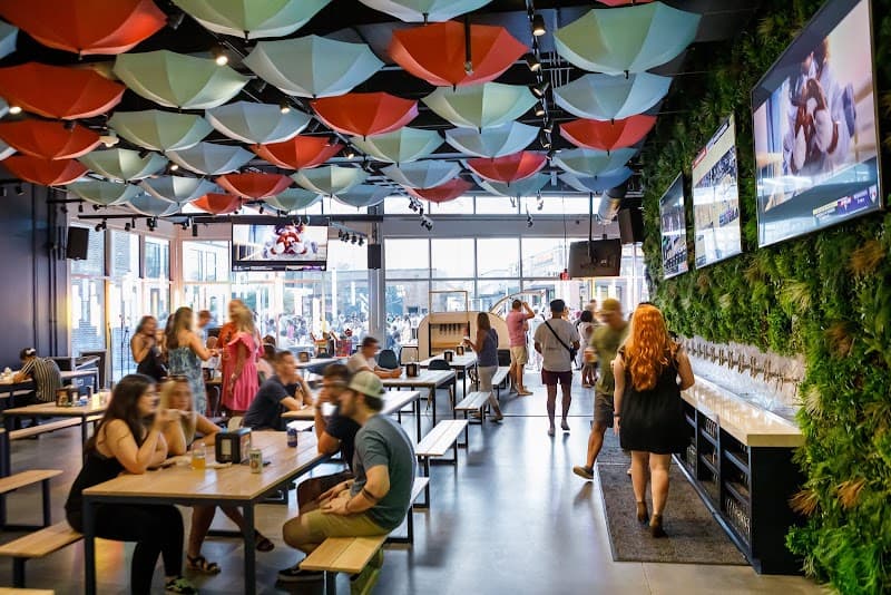 Interior view of Group Therapy Pub & Playground bowling alley