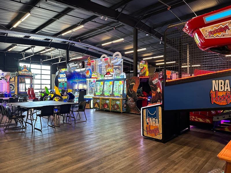 Interior view of Hamilton Hangout bowling alley