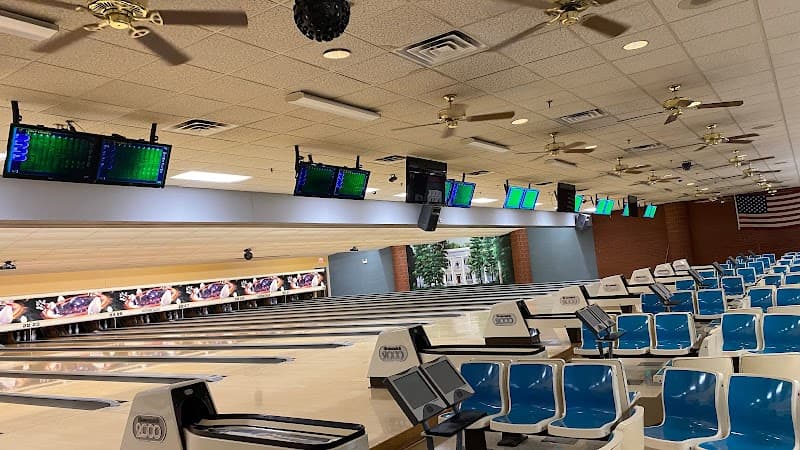 Interior view of Hermitage Strike and Spare bowling alley