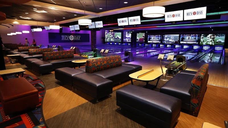 Interior view of HeyDay Entertainment Norman bowling alley