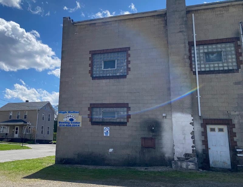 Interior view of High Rollers Bowling Center bowling alley