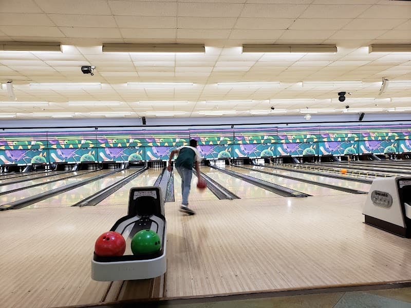Interior view of Highland Lanes bowling alley