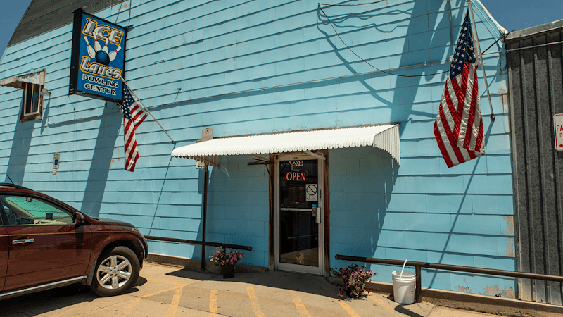 Interior view of Ice Lanes bowling alley