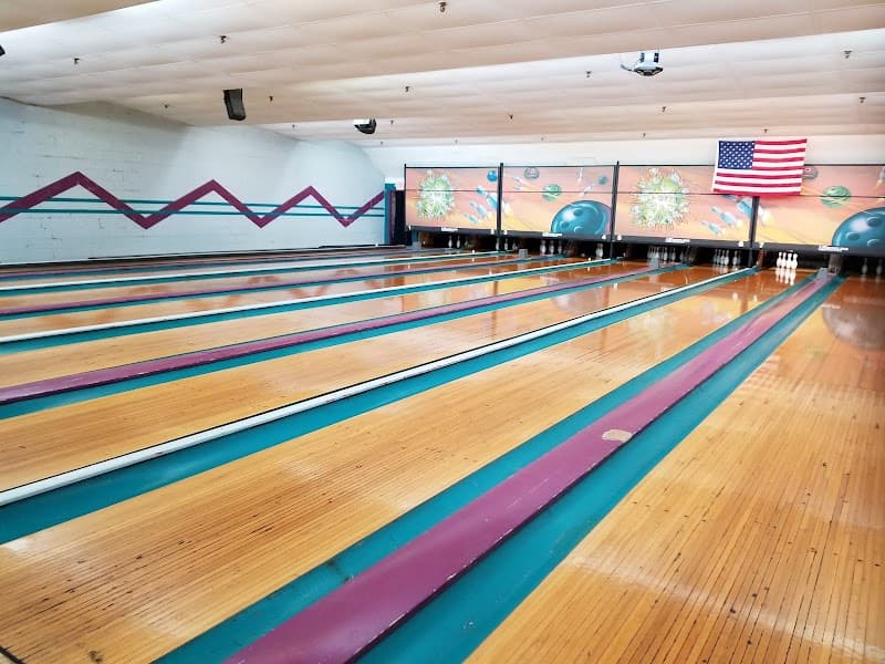 Interior view of Idle Time Family Center bowling alley