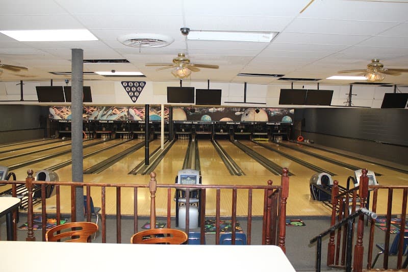 Interior view of Juanitos Family Bowling Center bowling alley