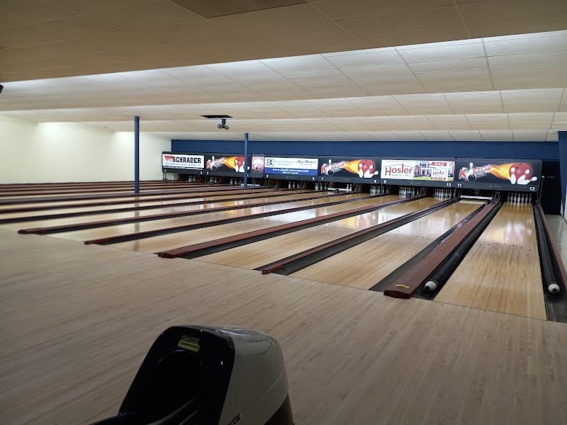 Interior view of KVegas Bowl bowling alley