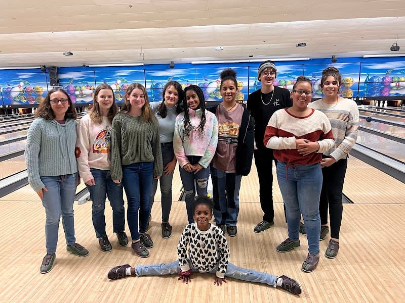 Interior view of King Pin Bowling bowling alley