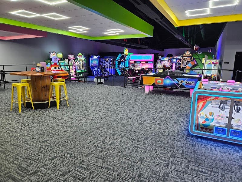 Interior view of King Pin Lanes bowling alley