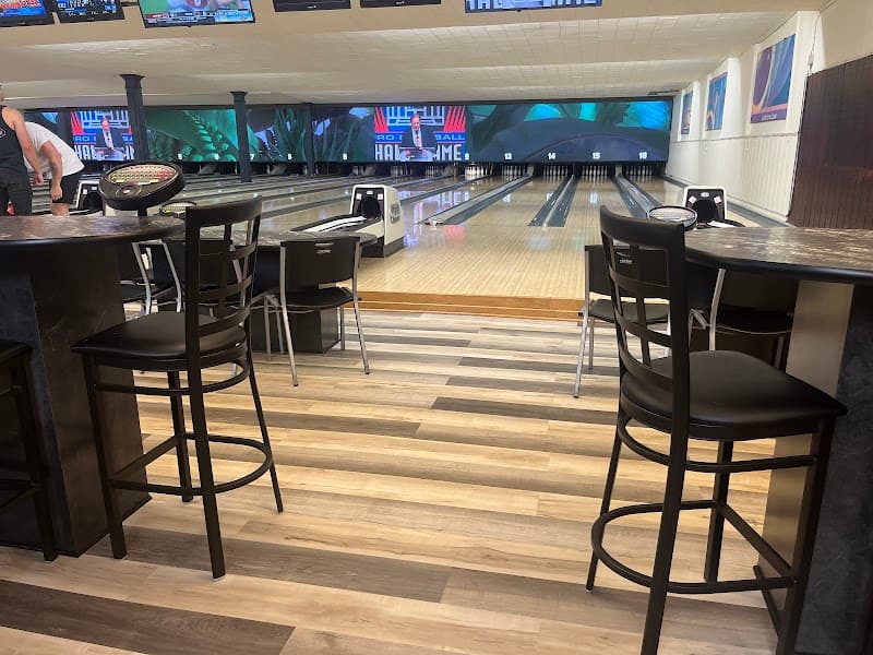 Interior view of Lakeshore Lanes bowling alley