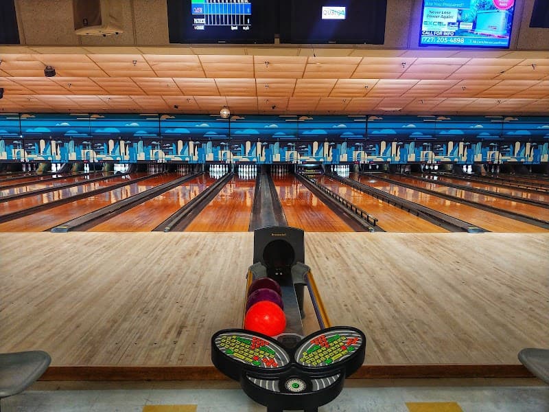 Interior view of Lane Glo North bowling alley