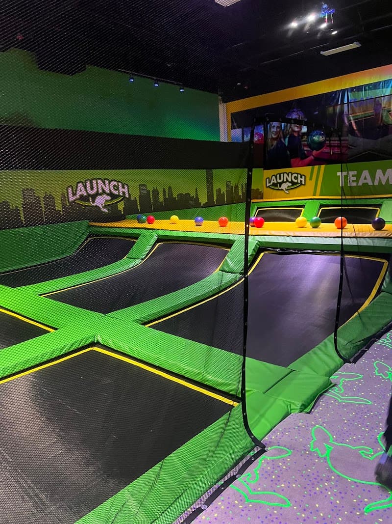 Interior view of Launch Family Entertainment Dearborn bowling alley