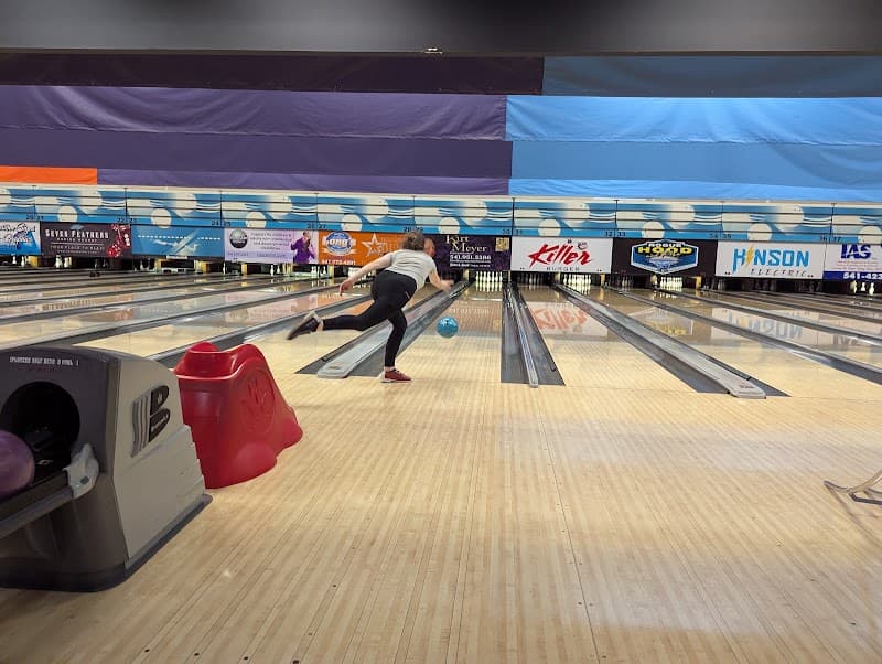 Interior view of Lava Lanes of Medford bowling alley