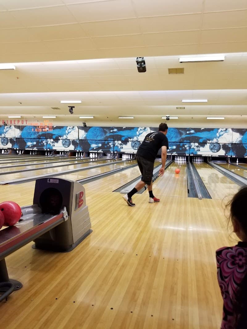 Interior view of Leeward Bowl bowling alley