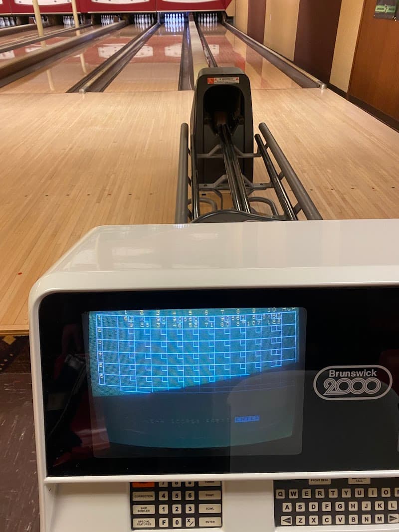 Interior view of Lewisburg Lanes bowling alley