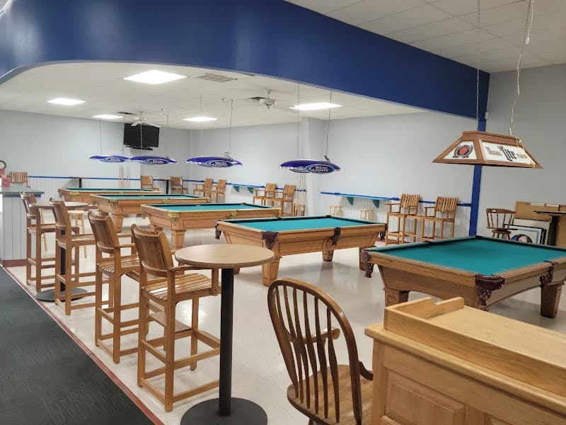 Interior view of Liberty Lanes bowling alley