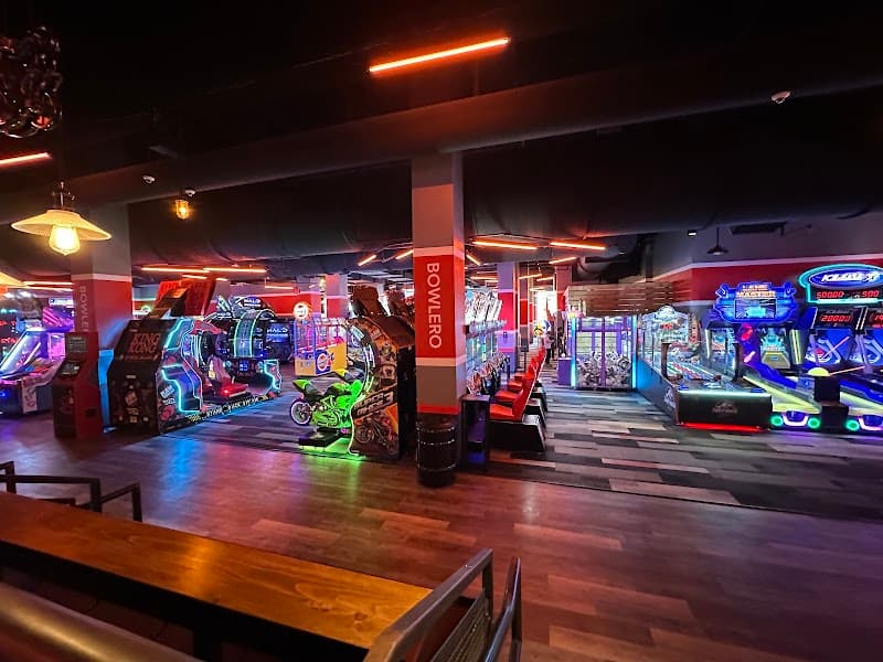 Interior view of Lucky Strike Arlington bowling alley