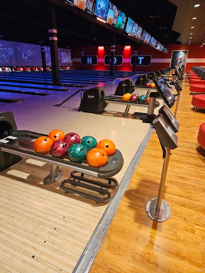 Interior view of Lucky Strike Lakeville bowling alley