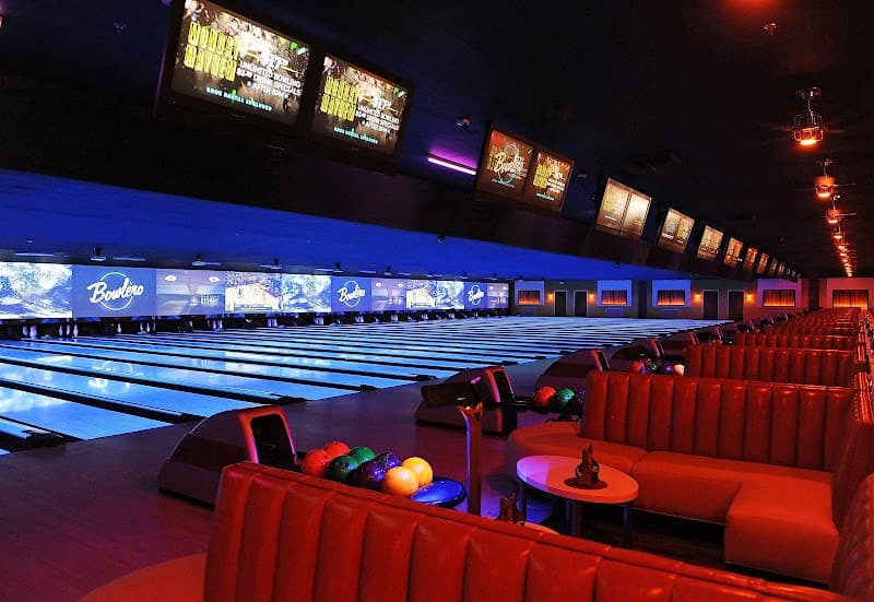Interior view of Lucky Strike Mar Vista bowling alley