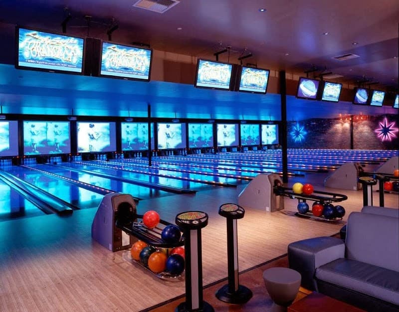 Interior view of Lucky Strike Orange bowling alley
