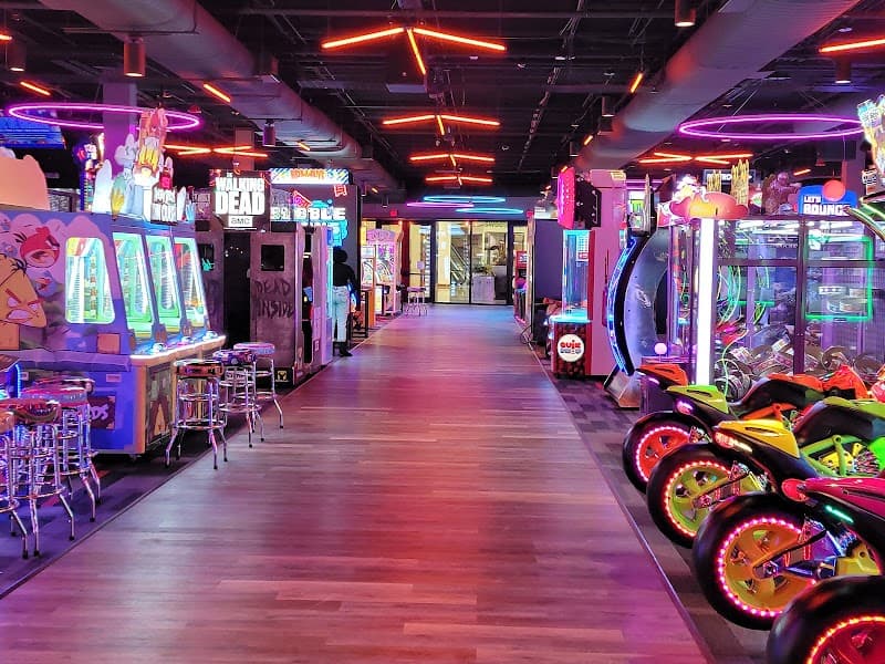 Interior view of Lucky Strike Tysons Corner bowling alley