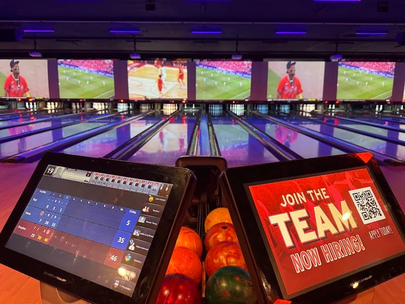 Interior view of Lucky Strike Western Branch bowling alley