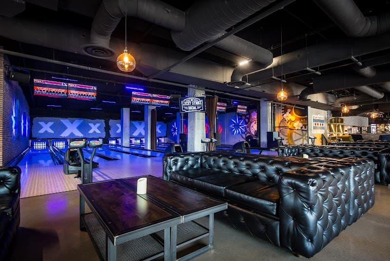 Interior view of Lucky Strike Wrigleyville bowling alley