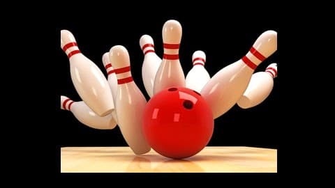 Interior view of M-66 Bowl bowling alley