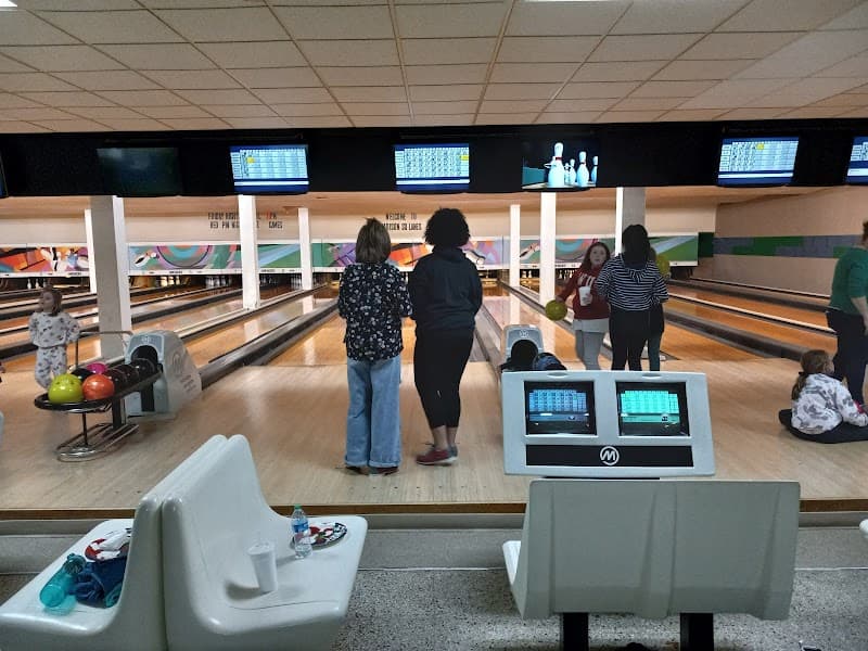 Interior view of Madison Square Lanes bowling alley