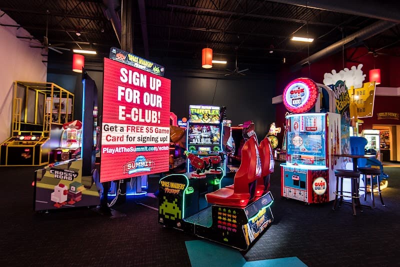Interior view of Main Event Thornton bowling alley