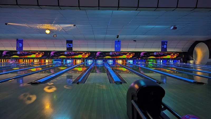 Interior view of Marrington Bowling Center bowling alley